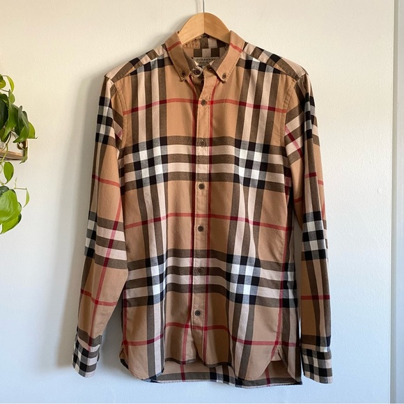 Burberry Women's Cotton Check Button Down Shirt - Picture 1 of 5